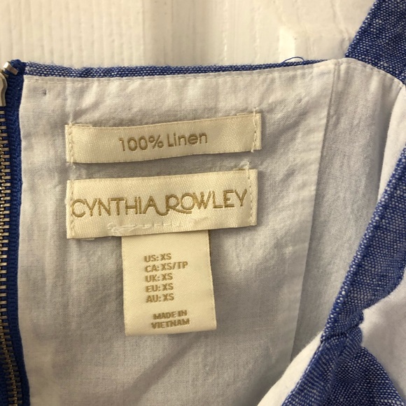 Cynthia Rowley blue linen dress with pockets, extra small - Picture 5 of 5